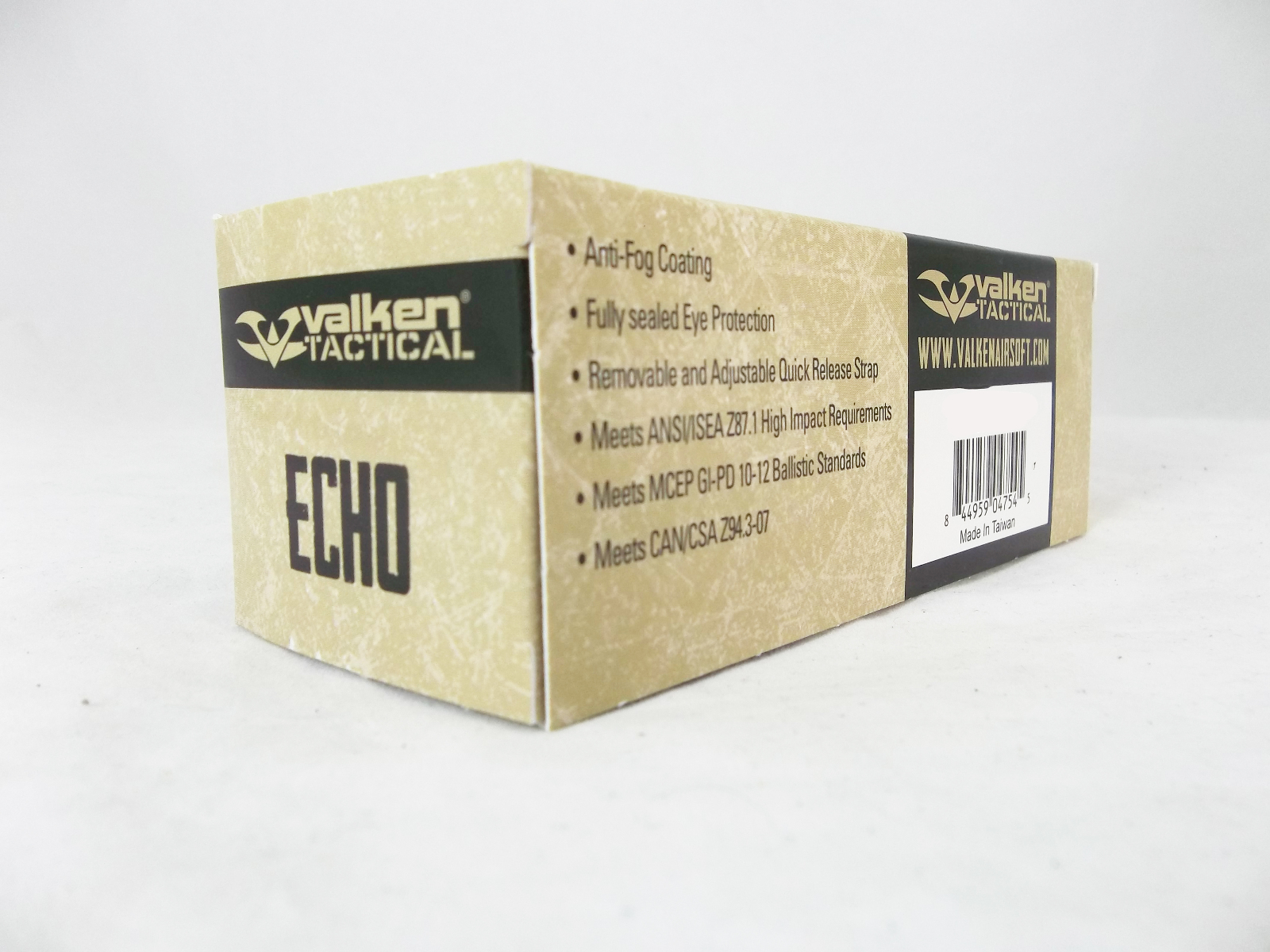 Valken Tactical Echo Airsoft Goggle Black with Smoke Lens New Anti Fog Lens