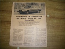 Revue technique Talbot SOLARA
