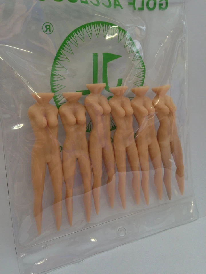 6 Stück JL Golf Neuheit Nude Lady T-Shirts. Scherz Weihnachtsgeschenk Junggesellenabschied Vatertag