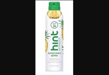 HINT PINEAPPLE SUNSCREEN BROAD SPECTRUM (SPF 30) WATER RESISTANT, SPRAY, SEALED!