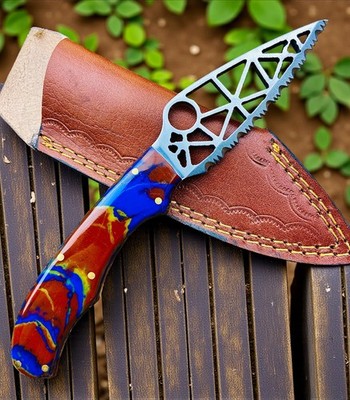 Custom HandMade Hunting Bushcraft Knife High Carbon Steel Serrated Blade 2876