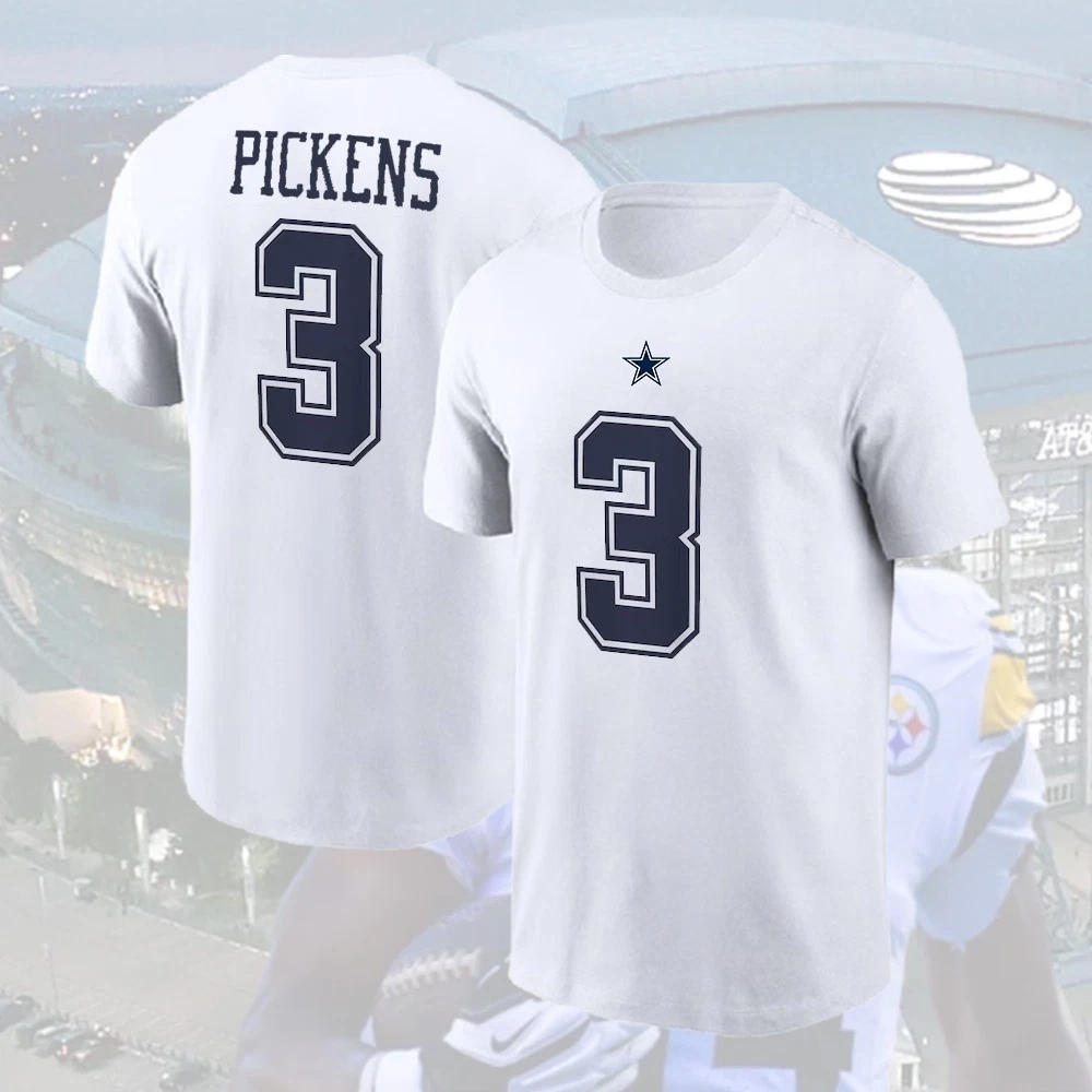 George Pickens #3 Dallas Cowboys Double Sided T-Shirt 2025 Player