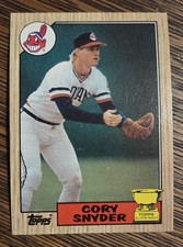 Cory Snyder 1987 Topps #192 rookie Gold Cup Cleveland Indians Baseball Card