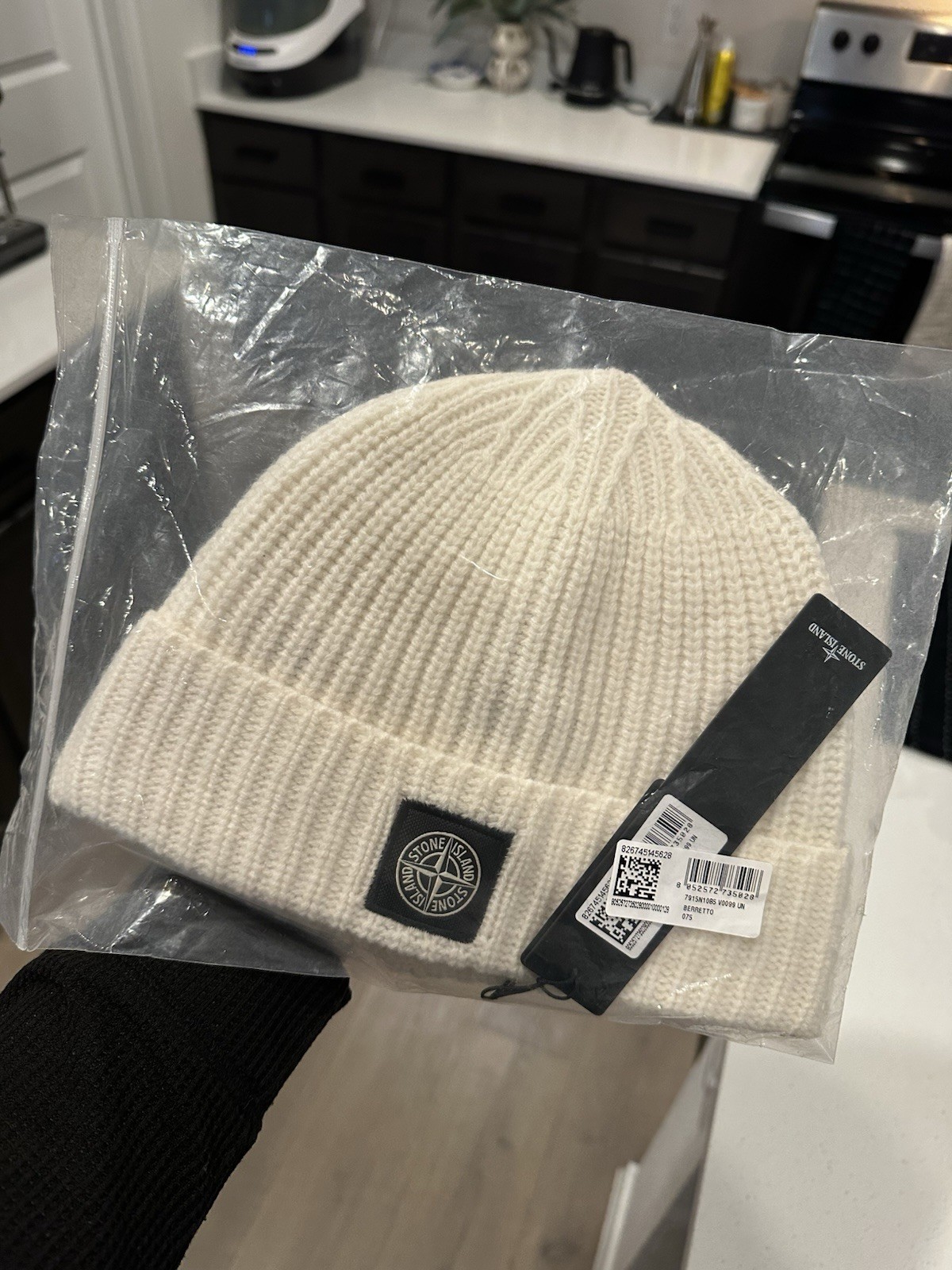 New Authentic Stone Island Patch Logo Ribbed Wool… - image 1