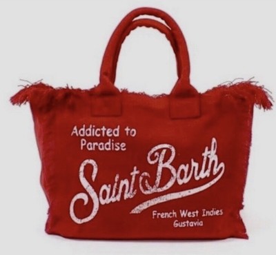 Große MC2 Saint Barth Vanity Canvas Tasche ROT nicht auffindbar ECHT 