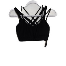 Victoria Sport Size S Black Strappy Sports Bra With Crisscross Back