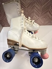 chicago pro rink skates ladies size 8 white woth blue wheels