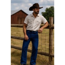 VTG 70s Wrangler 945 Jeans No Fault Denim Bootcut 31x30 USA Cowboy Western