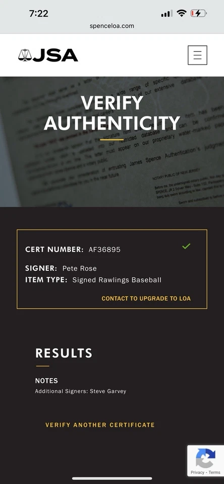 Pete Rose Autographed Baseball “4192” W/ JSA COA - Image 3 of 3