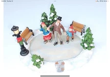St. Nicholas Square Christmas Town Village "HOLIDAY SKATING POND" 