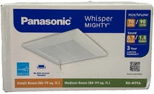 Panasonic Whisper Mighty Pick-A-Flow 70/90 CFM Ceiling/Wall Bathroom Exhaust Fan