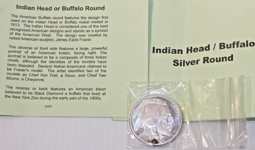 Golden State Mint Liberty Buffalo Indian Head 1oz .999 Fine Silver Round NICE