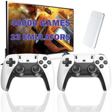 Wireless Retro Game Console Stick 40000+ Games 23+ Emulators 4K HDMI Dual 2.4G