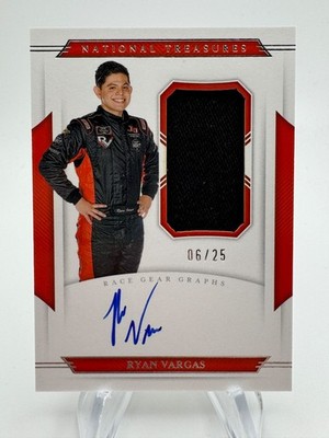 2021 National Treasures RYAN VARGAS Race Gear Graphs Patch Auto /25 #RGGRV