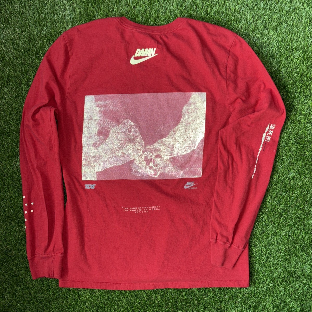 Kendrick Lamar x Nike Damn Shirt Mens M Red Exclusive TDE