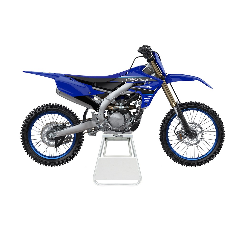 Pit Posse Motorcycle Panel ID Stand w/ Removable Tray Motocross Dirt Bike Silver