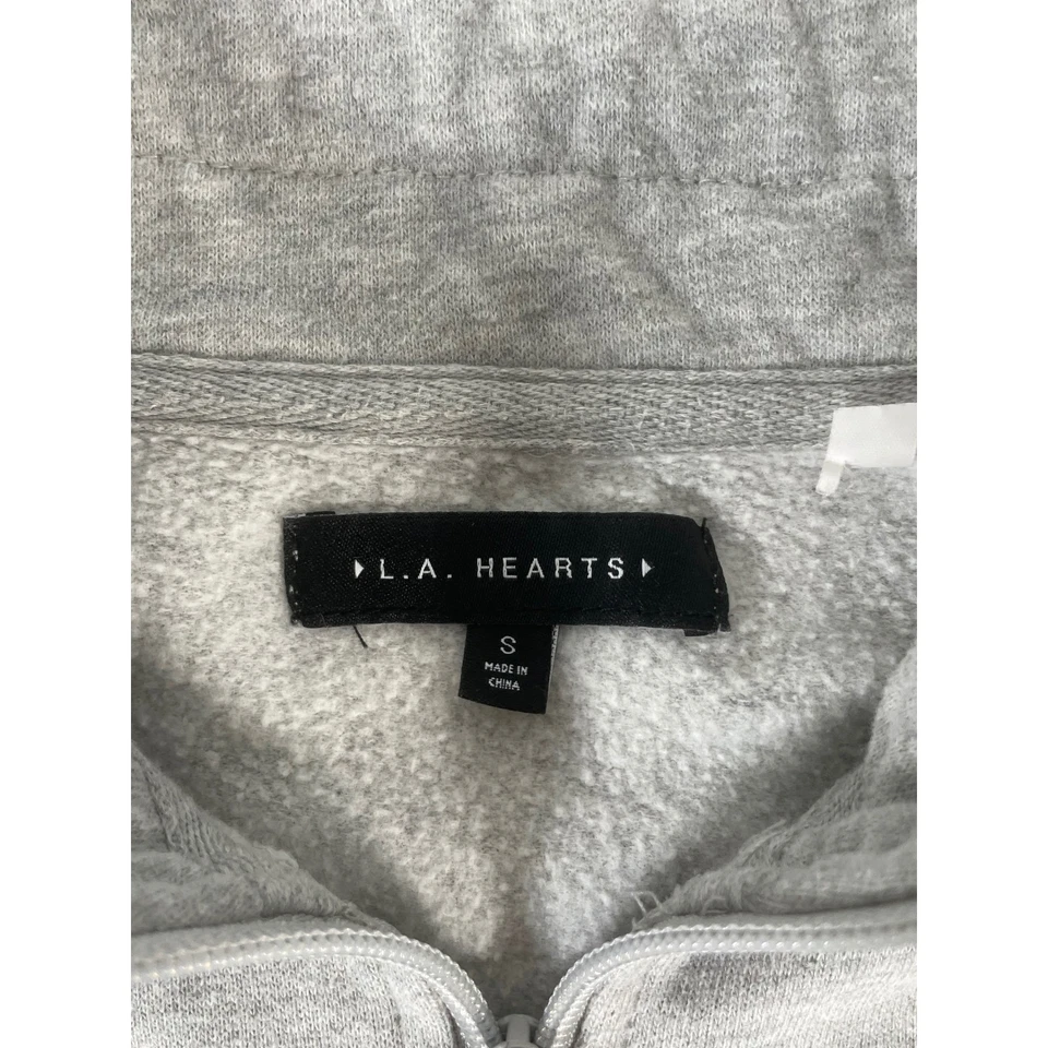 LA сердца женщин укороченный четверть молнии толстовка Aspen Colorado печать серый белый - Изображение 4 из 4