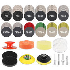 133 PCS Sanding Disc Drill Polishing Kit Sanding Attachment, 3 Inch Wet Dry Head
