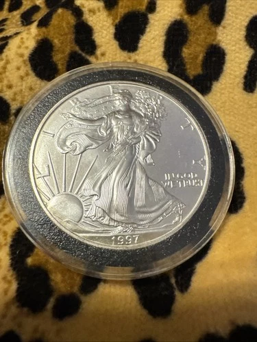 1997 American Silver Eagle.  Brilliant Liberty .999 fine Silver 1oz. 1853