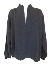 Orvis 1856 1/4 Zip Sweater Blue 100 Cotton Men  s Size XL. EUC