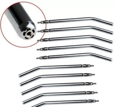 Dental Lab Metal 3-Way Handpiece Syringe Air Water Triple Spray Nozzles Tip Tube