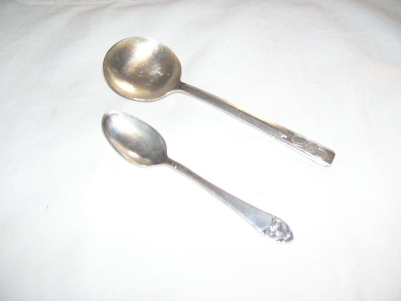 Lot #2 Pair of Vintage Silverplated Sheraton & Waldorf Astoria Hotel Spoons