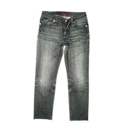 BLUE FIRE 34 Jeans 7/8 Hose Grau Damen Nancy super Stretch Skinny Slim mid W27 S