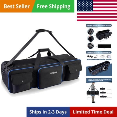 Tripod Carrying Case Bag 40.5'', Resistant Light Stand Bag with 2 Protective P...