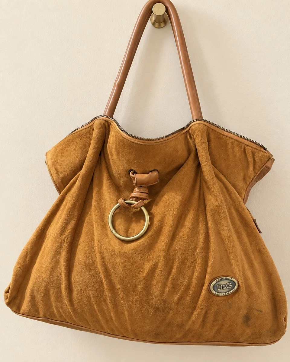 バッグ Dolce & Gabbana Suede Y2K Bag brown Dolce&Gabbana Women's Suede Exterior Brown Bags & Handbags for