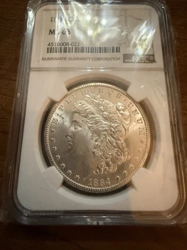 1884 cc morgan dollar NGC MS63