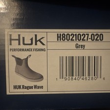 Huk Rogue Wave Men's Fishing Boots Grey Rubber size 10