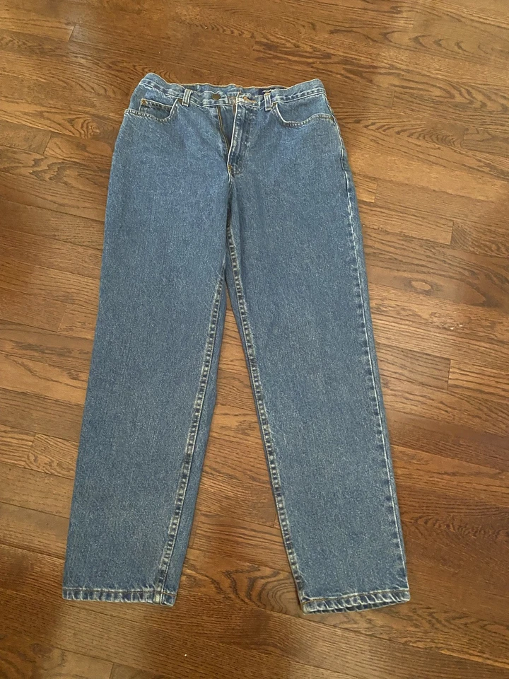 Vintage Eddie Bauer Denim 10  Petite Blue Jeans 100% Cotton Reg Classic Fit - Image 4 of 4