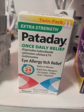 Pataday Extra Strength Twin Pack Once Daily Eye Allergy Itch Relief NEW SEALED