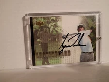 Tiger Woods Leaderboard 2001 Upper Deck Golf in person Auto 🔥