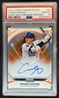 2025 Topps Chrome Black Shohei Ohtani Ivory Auto Orange Refractor #13/25 PSA 10