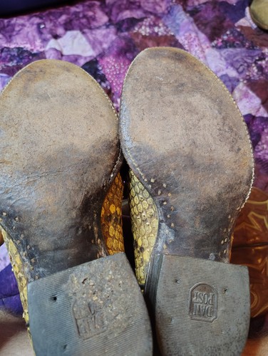 Vintage Dan Post exotische Anaconda Schlangenleder Cowboystiefel Herren Größe 9,5D - Bild 8 von 8