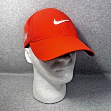 Nike Golf Tour Legacy RZN Vapor Flexfit Fitted Hat Cap S/M Mesh Back Orange