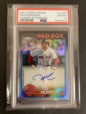Topps Chrome Dustin Pedroia Auto PSA 10 Baseball Card, Used