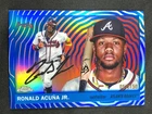 2025 Topps Chrome Platinum RONALD ACUNA JR. Blue Vibrations Refractor! #'d /150!