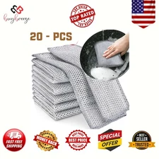 Magic Steel Wire Cleaning Cloth 20PCS Double Sided Thickened Kitchen Rags
