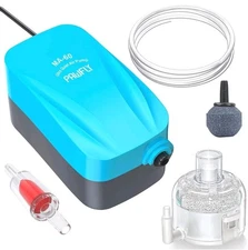 Pawfly Aquarium Compact Air Pump for 3-20 Gallon Buckets and Fish Tanks Quiet