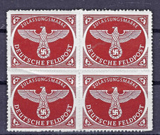 Germany 3rd Reich 1942 Military Field post Mi #2b Block of 4 MNH **