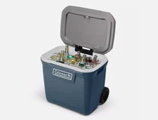 Coleman 316 Series 60QT Hard Chest Wheeled Cooler, Lakeside Blue
