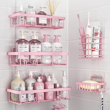 5  Shower Caddy Organizer Rack Shelf for inside Shower, Adhesive Bathroom Wall S