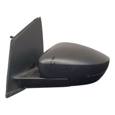 VW Polo MK5 2013 Genuine Left Manual Mirror Black Grained 6R2857507AA