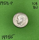 1958 Roosevelt Dime 10c BU Uncirculated Mint State 90% Silver
