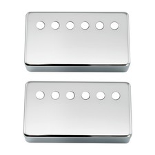 Musiclily Pro 2Pcs Chrome 49.2mm Nickel Silver Guitar Humbucker Pickup Cover Set
