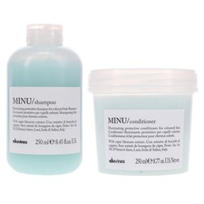 DAVINES MINU ILLUMINATING PROTECTIVE SHAMPOO 8.45 OZ  CONDITIONER 8.77 OZ  NEW