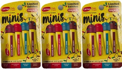 3-Pack: Carmex Daily Care Moisturizing Lip Balm Tubes - Lmt Edt 0.18 oz/4ct