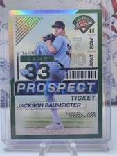 2024 Panini Prospect Edition Green Prizm Jackson Baumeister Tampa Bay Rays! B19